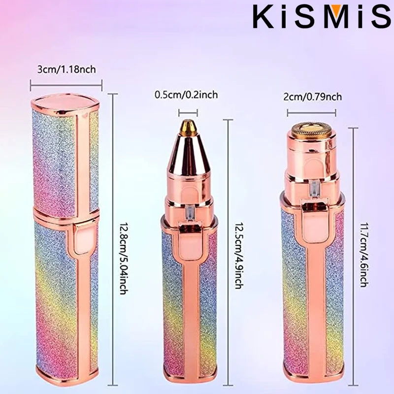 USB Rechargeable 2 In 1 Facial Hair Remover Eyebrow Trimmer