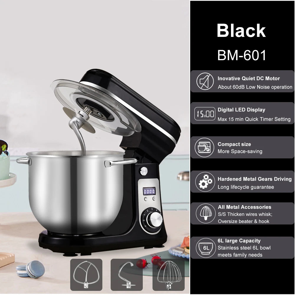 Biolomix Powerful Kitchen Stand Mixer With Quiet Motor