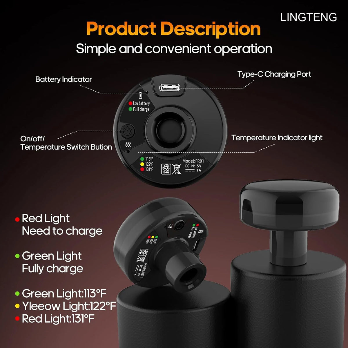 LingTENG Deep Tissue Silent Muscle Percussion Massage Gun