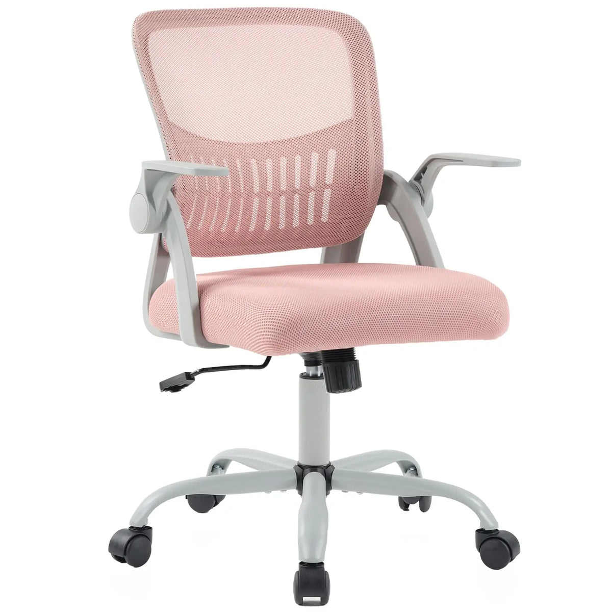 JHK Ergonomic Mid Back Chair with Lumbar Support Flip Armrests