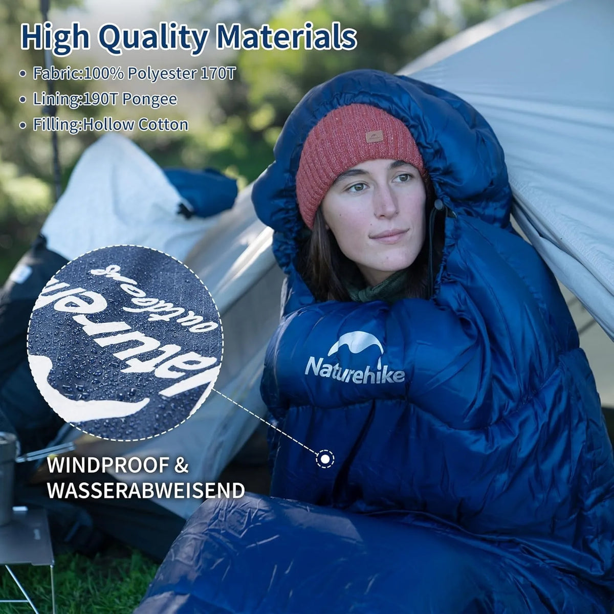 Naturehike Adult Mummy Sleeping Bag For Winter Outdoor Camping