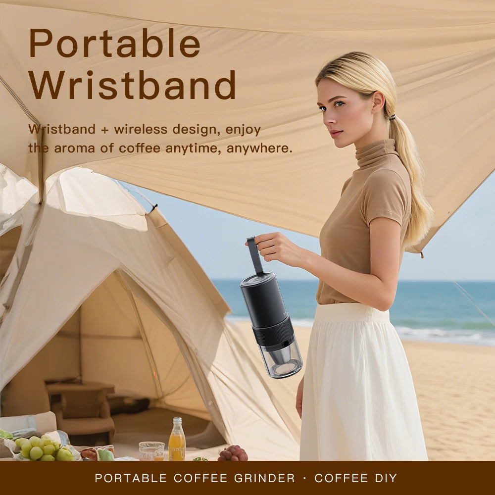 Portable Electric Conical Burr Coffee Grinder With Auto Stop