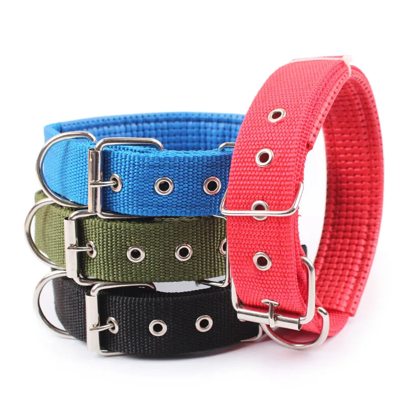 Adjustable Solid Nylon Dog Collar For Secure Daily Pet Walks