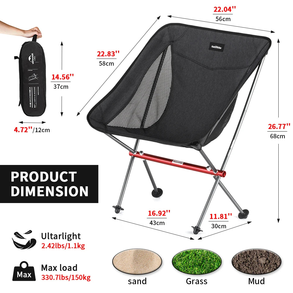 Naturehike Ultralight Aluminum Folding Outdoor Camping Chair