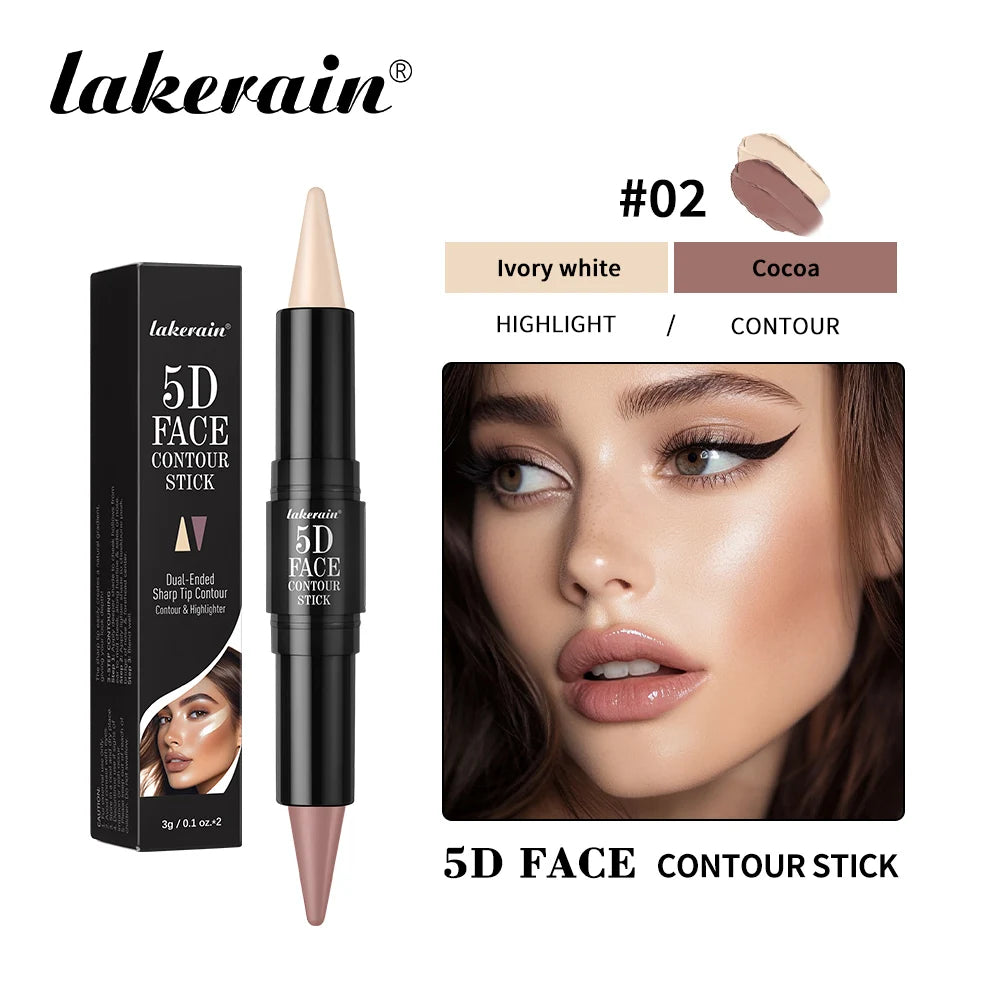 Lakerain Dual Ended Waterproof Contour And Highlighter Stick Pen