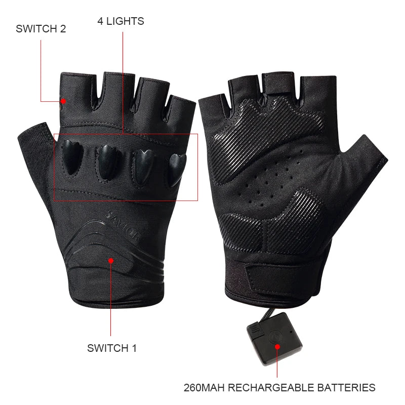 Daywolf Led Touch Screen Lighting Gloves For Outdoor Sports