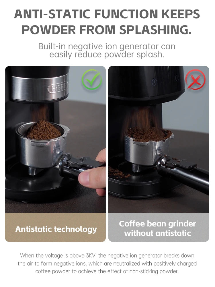 HiBREW Automatic Burr Coffee Grinder With 34 Adjustable Grind Settings