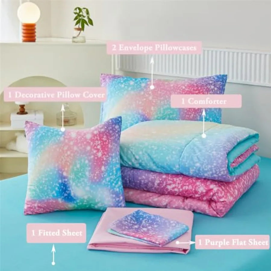 Girls Six Piece Comforter Set Complete Bedding Collection