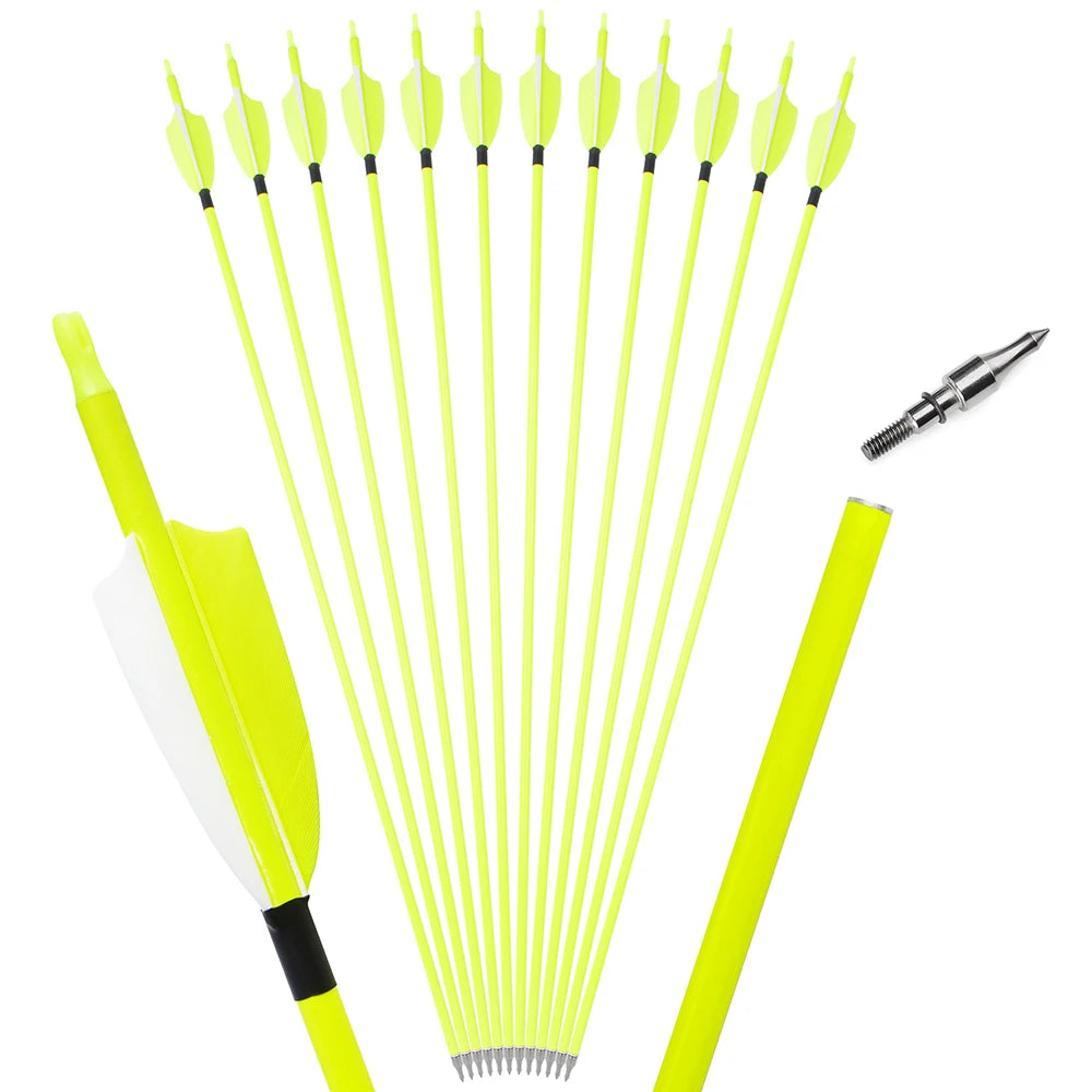 Ameyxgs Carbon Archery Hunting Arrows With Turkey Feathers