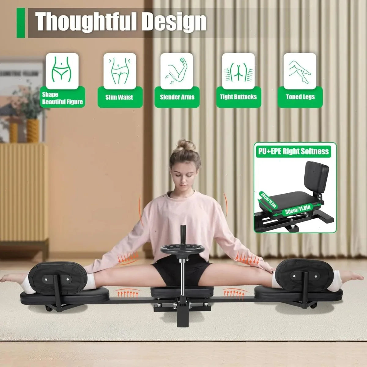 Adjustable 180 Degree Horizontal Splits Stretching Trainer For Flexibility