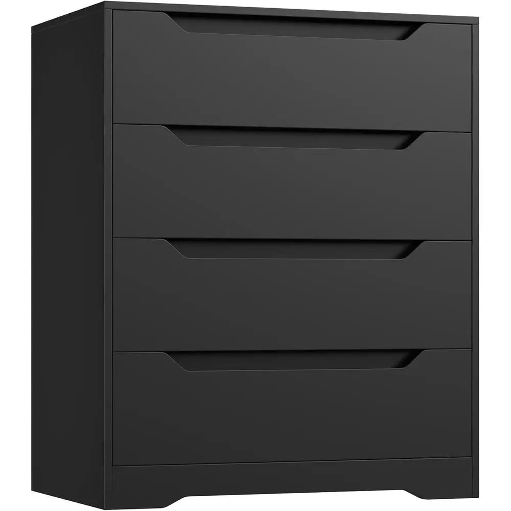 Lism Modern Engineered Wood Four Drawer Dresser With Storage