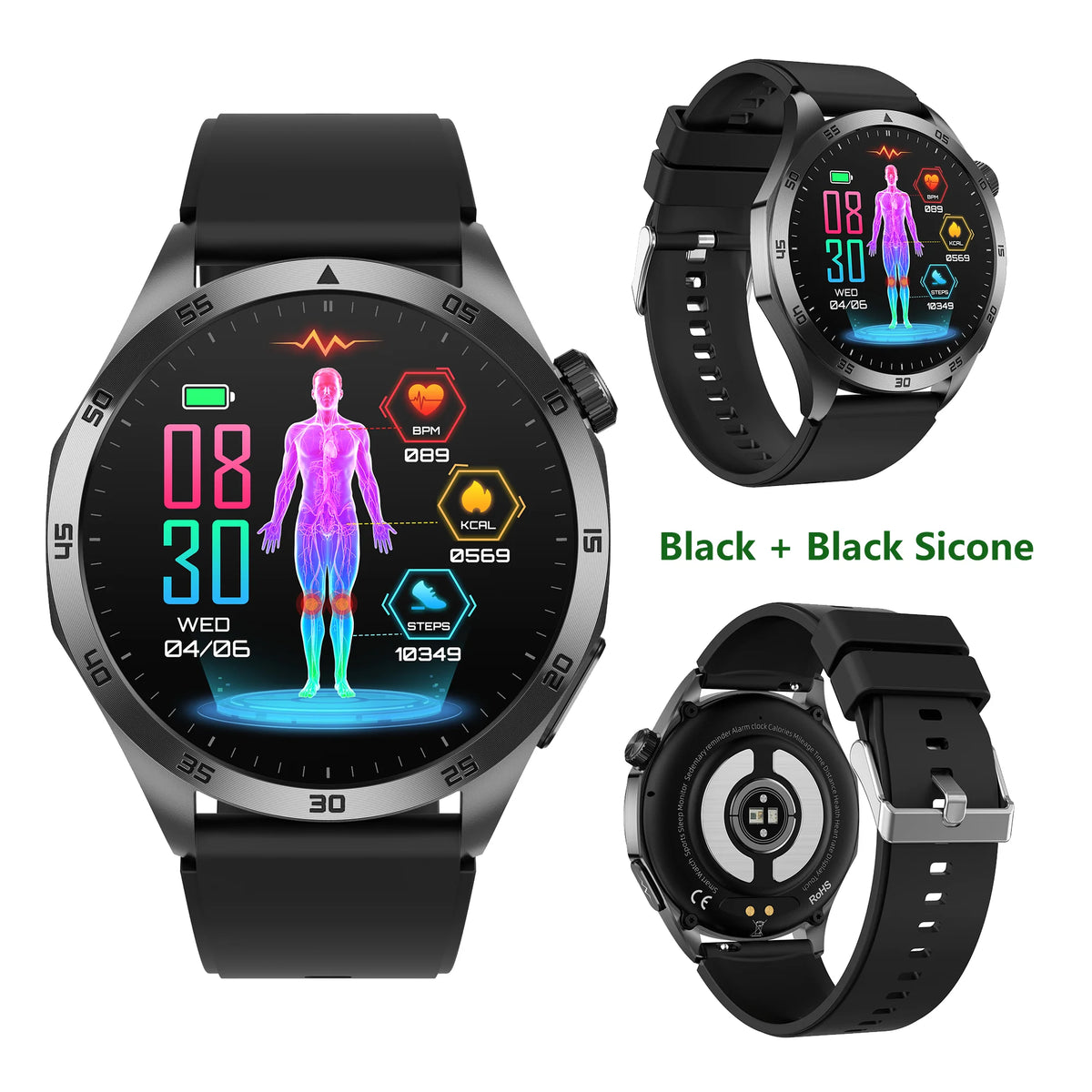 ECG PPG Health Smart Watch Blood Pressure Oxygen Monitor