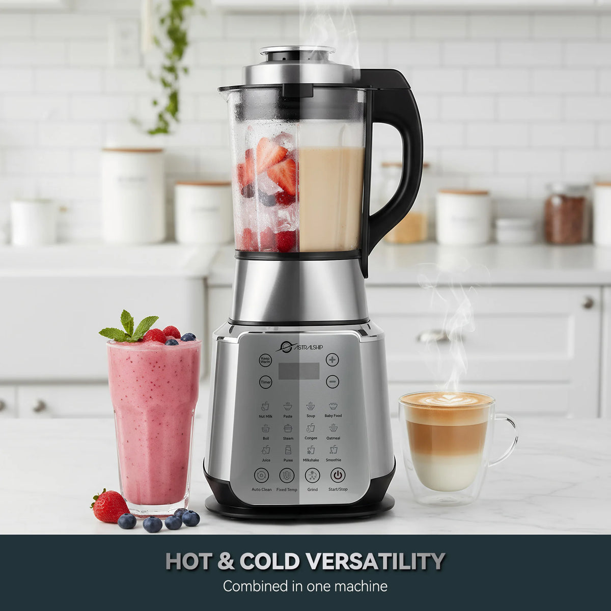 Astralship 1500W High Speed Blender With Stainless Steel Blades