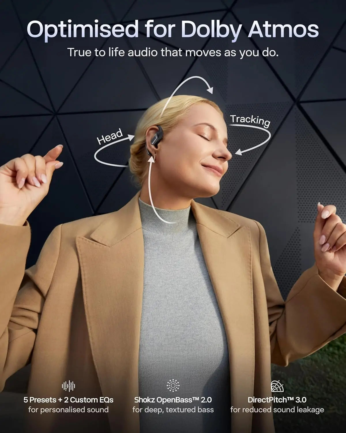 Shokz OpenFit Pro Open Ear Wireless Earbuds With Noise Reduction