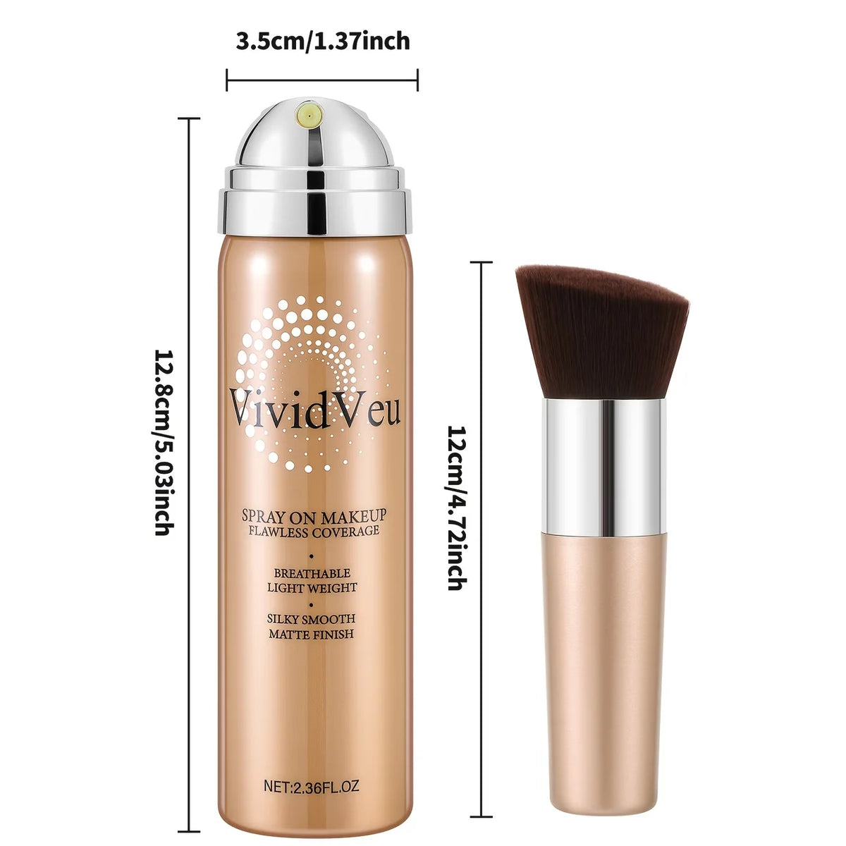 Vividveu Magic Mineral Liquid Foundation Silky Matte Flawless Finish