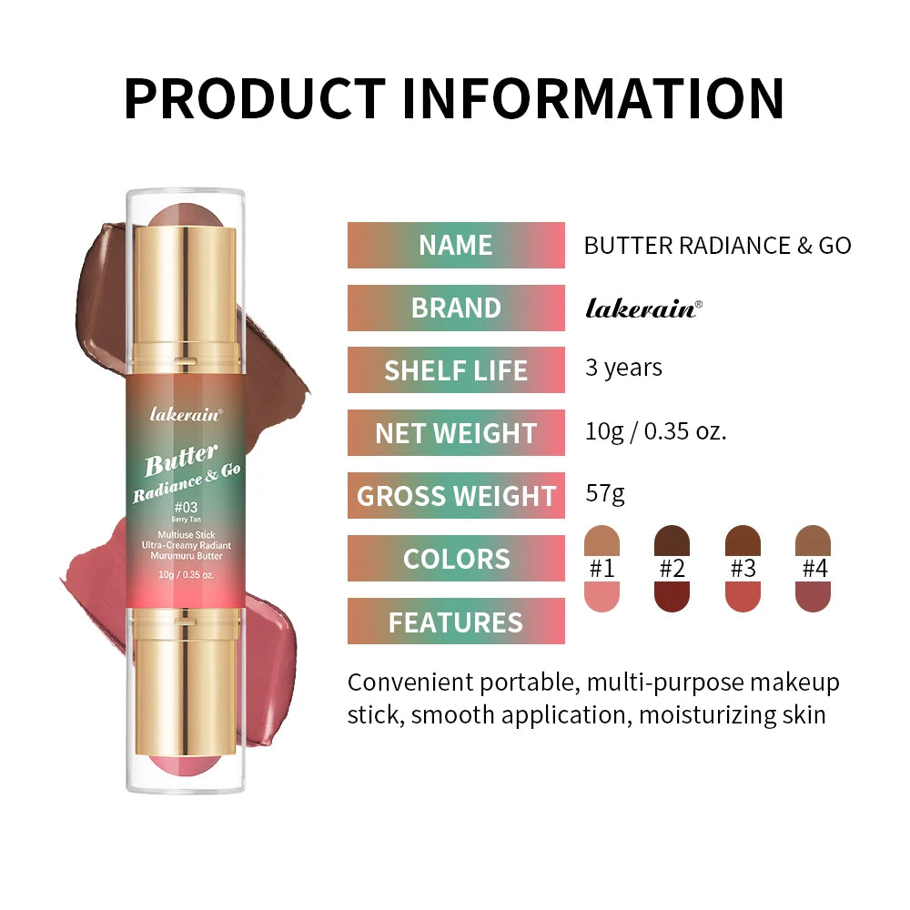 Lakerain Moisturizing Butter Makeup Stick For Face And Lips