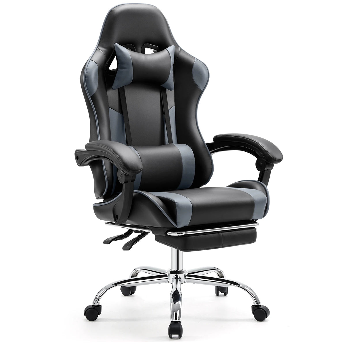 MCQ Ergonomic Gaming Chair With Adjustable Height And Footrest