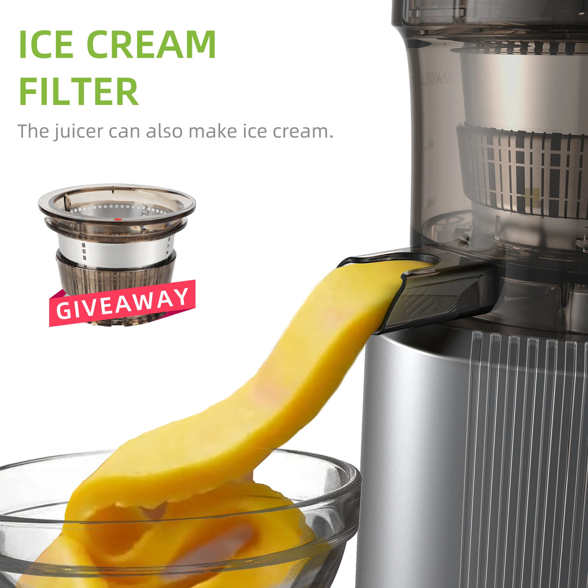 BioloMix Cold Press Juicer With 200W Motor And Wide Chute