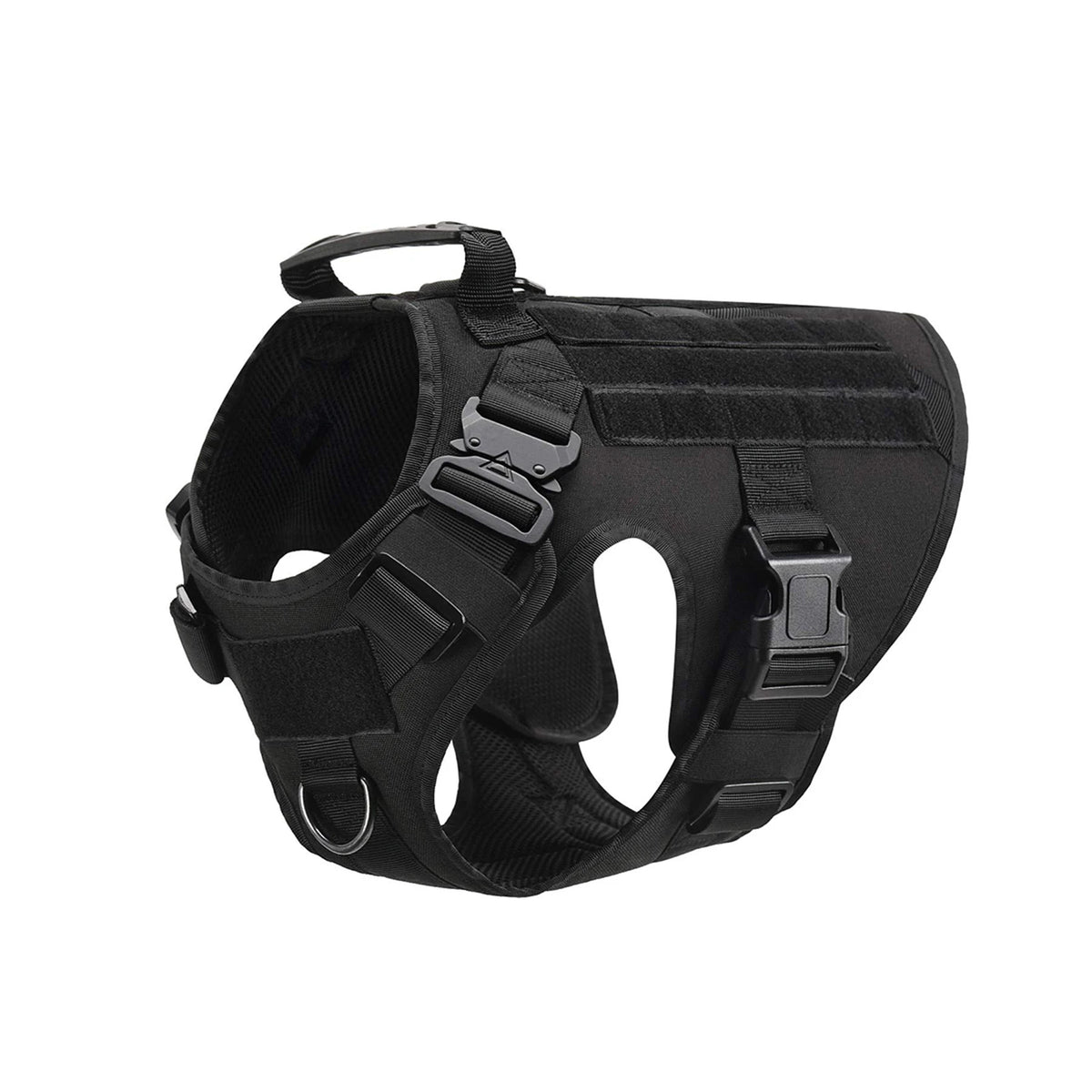 Nylon Tactical Dog Harness With Molle Pouches And Quick Release