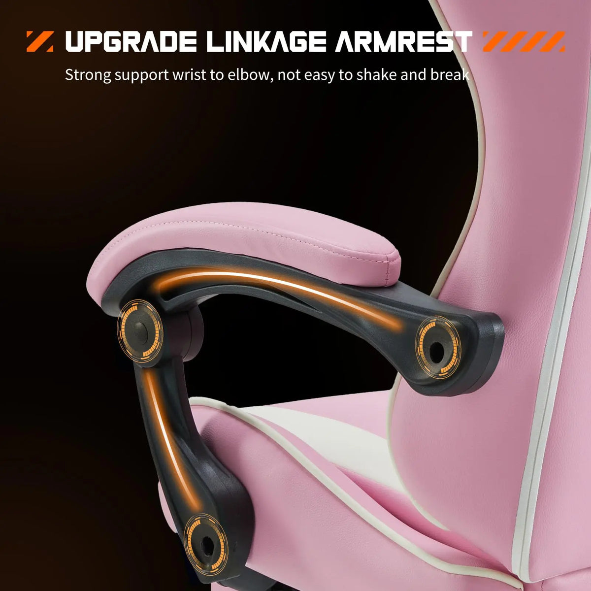 MCQ Ergonomic Gaming Chair With Adjustable Height And Footrest