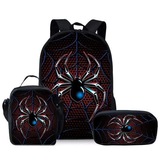 3D Spider Cartoon School Backpack For Kids And Children