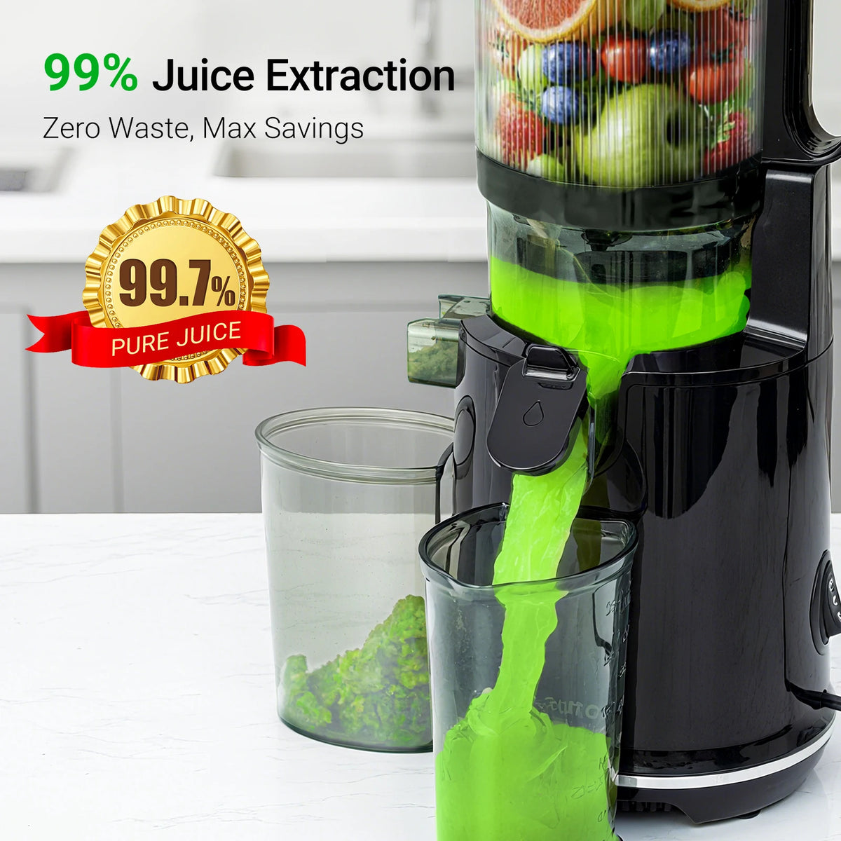 Aeitto Slow Cold Press Masticating Juicer With Large Chute