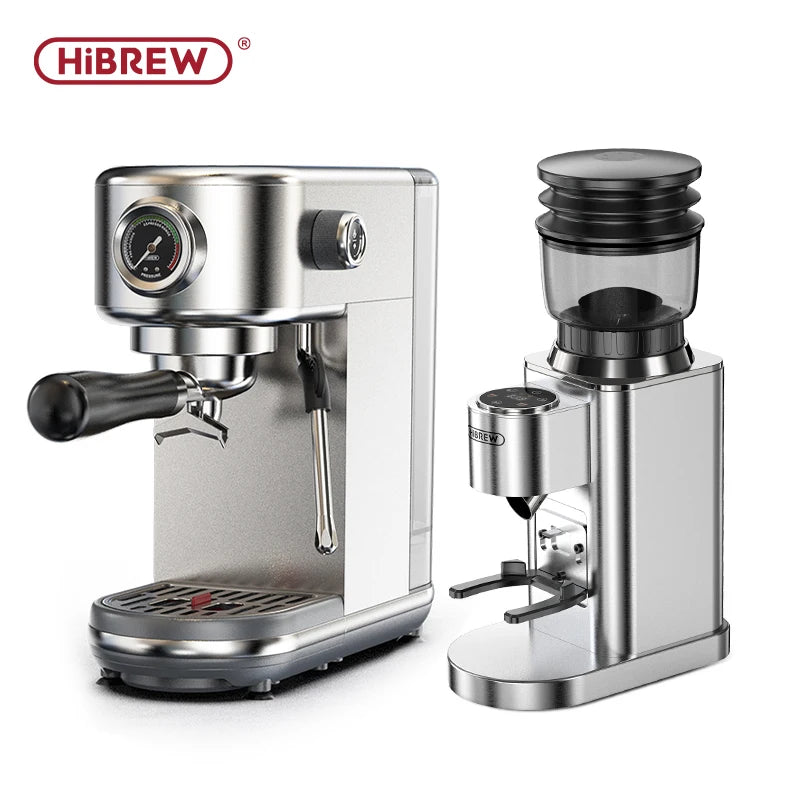 HiBREW Semi Automatic Espresso Coffee Machine With Adjustable Temperature