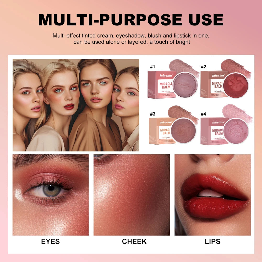 Lakerain Multi Purpose Cream Blush For Face Lips And Eyes