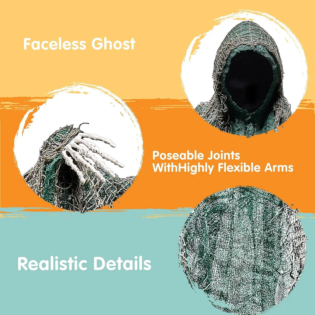 Halloween Hanging Faceless Ghost Decoration Set For Outdoors