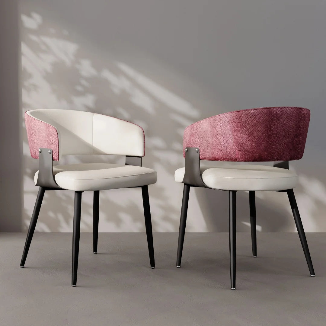 Luvodi Crocodile Textured Microfiber Leather Dining Chair