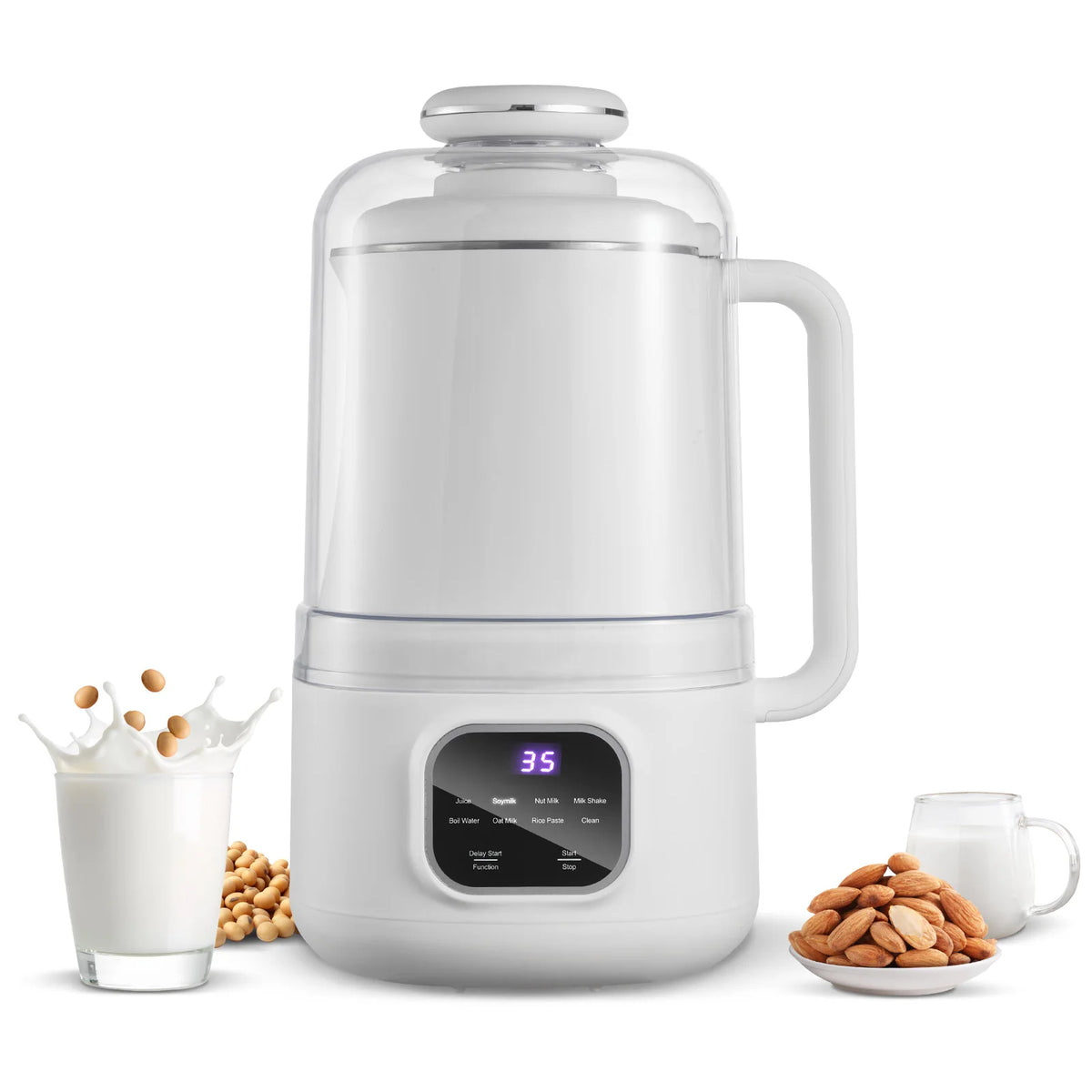 Smart Nut Milk Maker With Self Cleaning And Delay Function