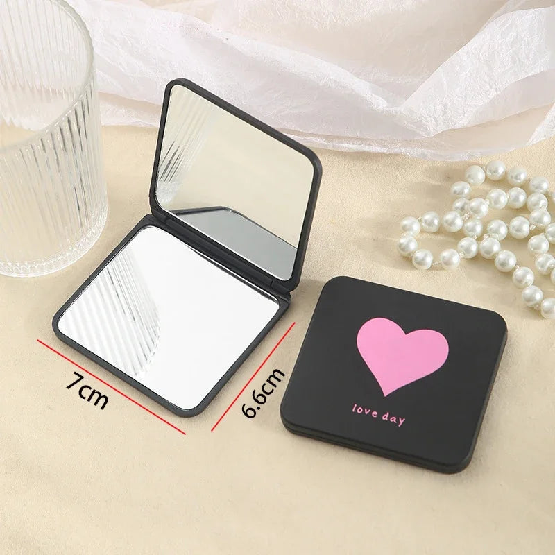 Portable Folding Handheld Makeup Mirror For Desk And Travel