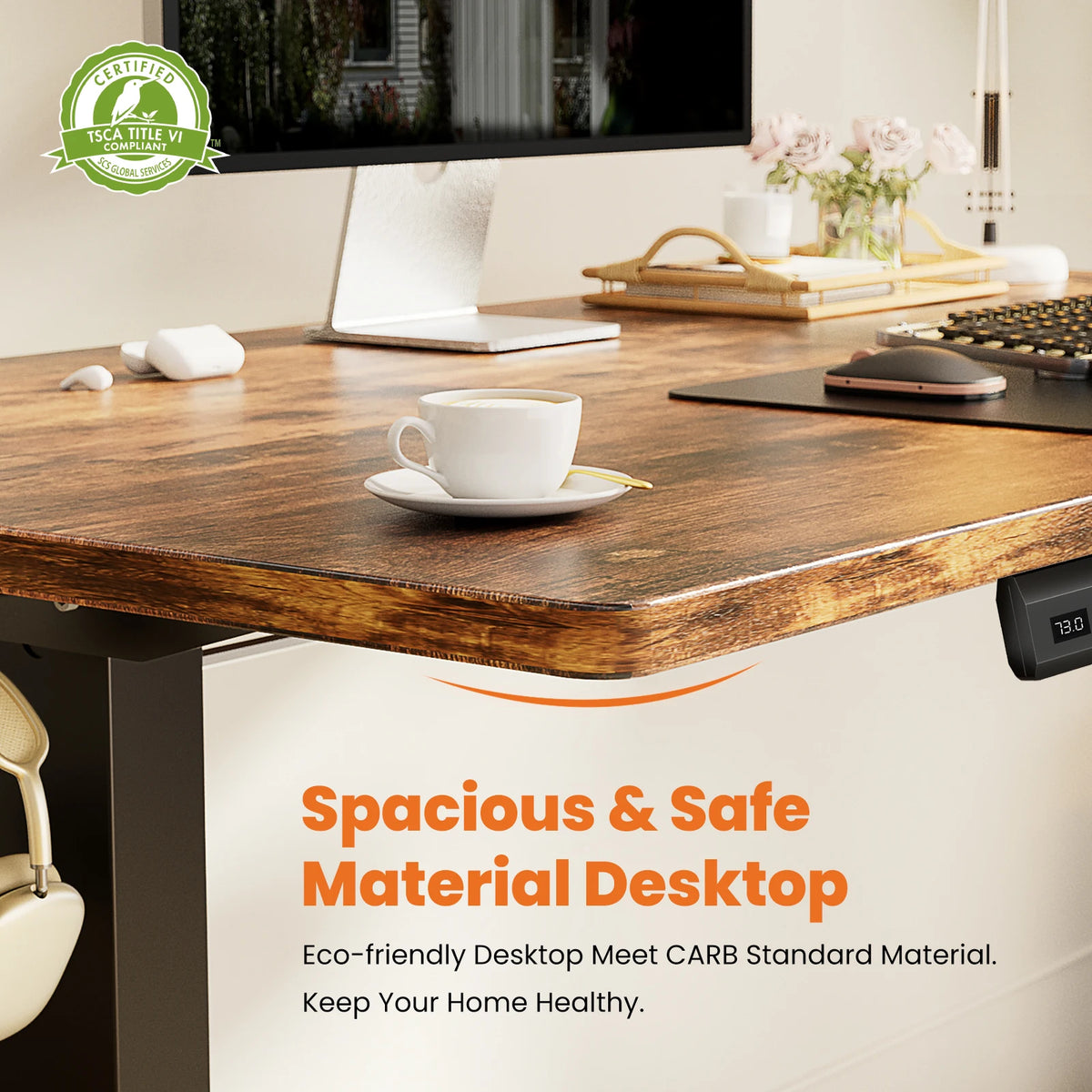 JHK Electric Adjustable Height Standing Computer Desk
