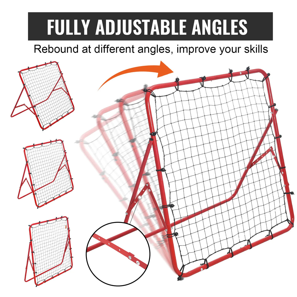 Adjustable Portable Soccer Rebounder Net Football Training Gear