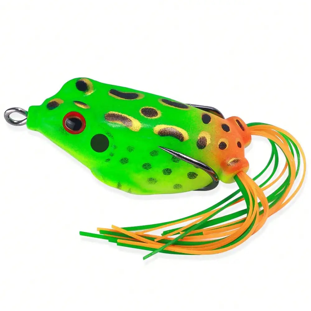 Artificial Top Water Soft Tube Frog Lure With 3D Eyes