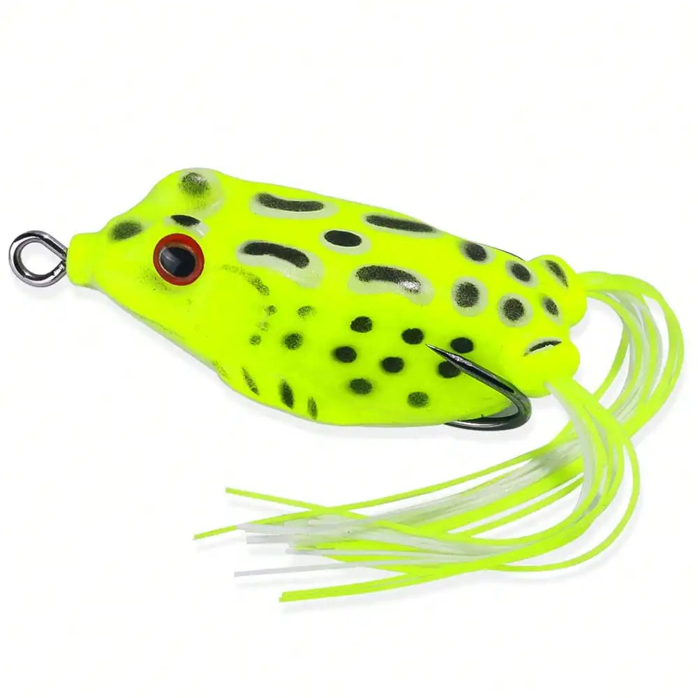 Artificial Top Water Soft Tube Frog Lure With 3D Eyes