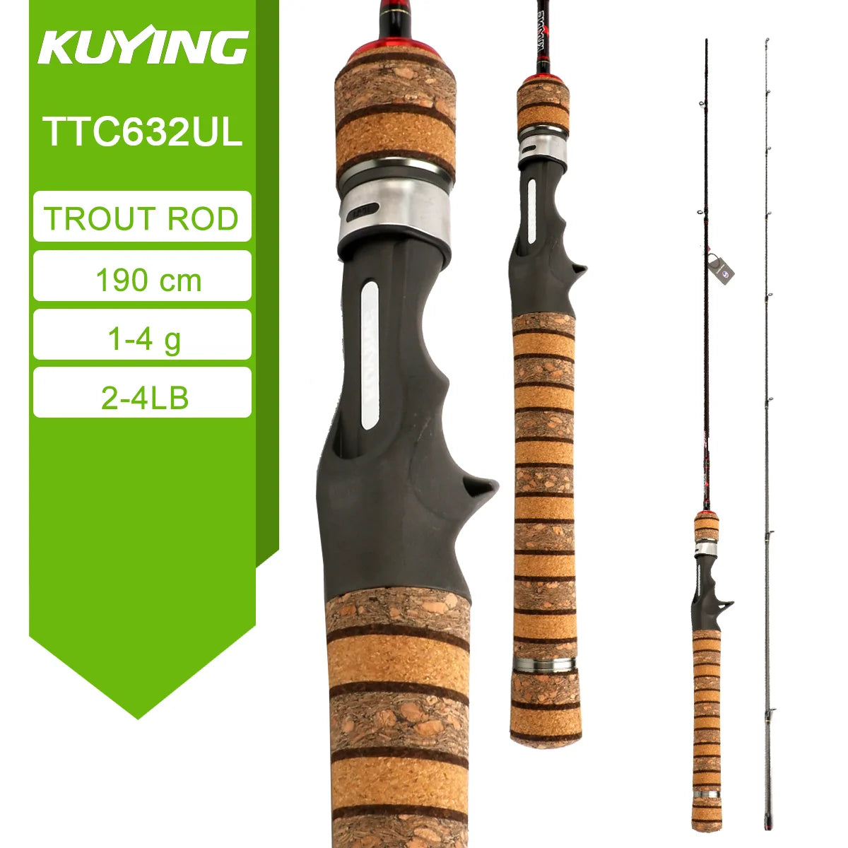 Kuying Teton Carbon Spinning Casting Fishing Lure Rod