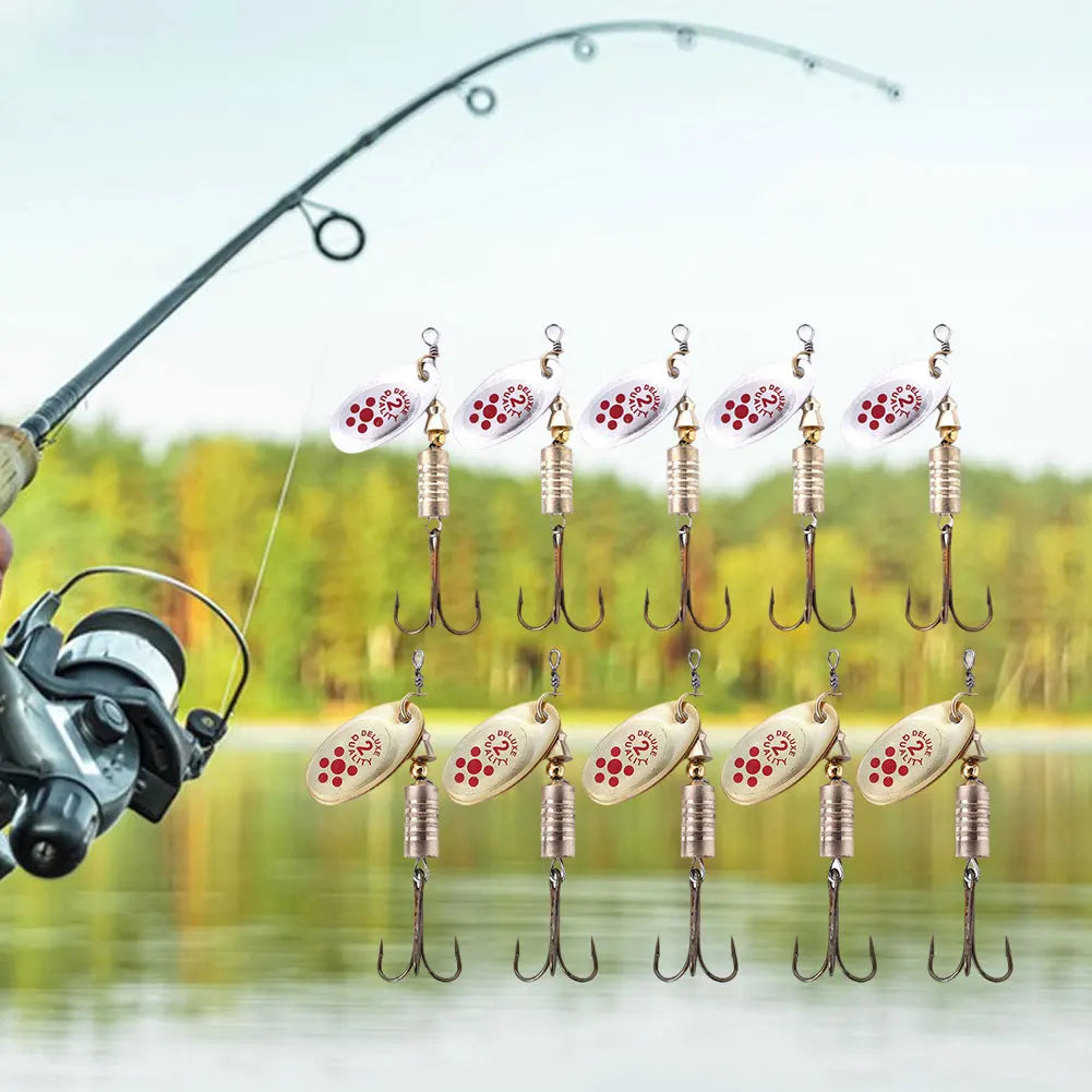 Alloyseed Metal Spoon Spinner Fishing Lure For Freshwater Use