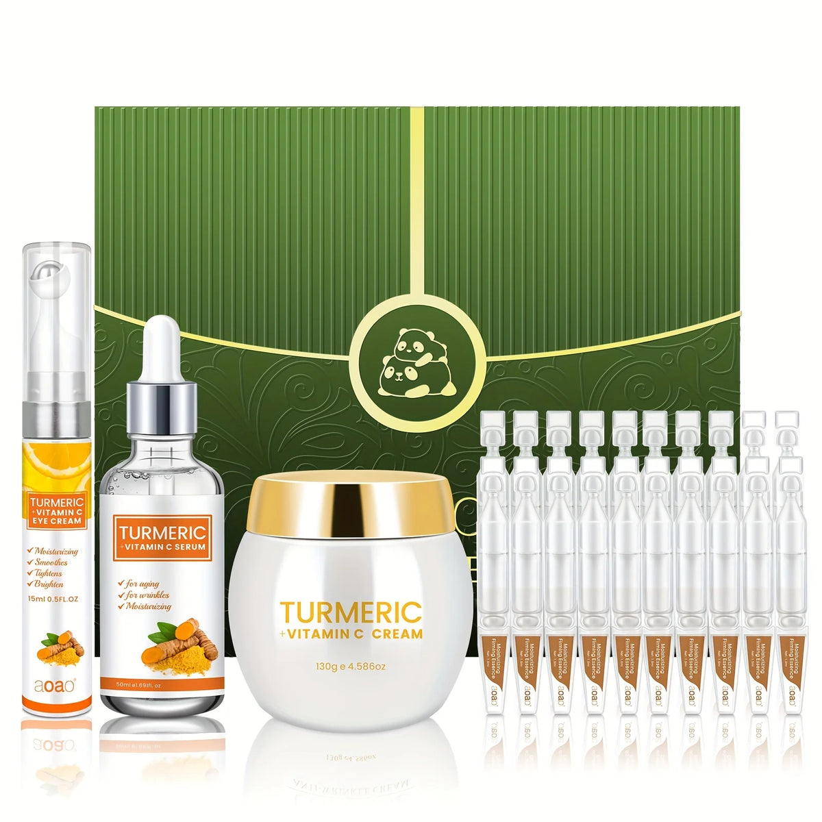 Aoao Turmeric Essence Cream Skincare Gift Set For Glowing Skin
