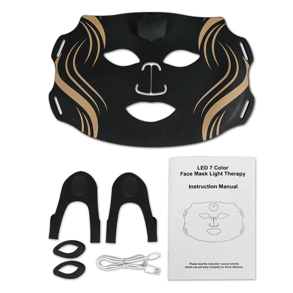 UBilli Silicone LED Facial Mask Seven Color Light Therapy For Skin