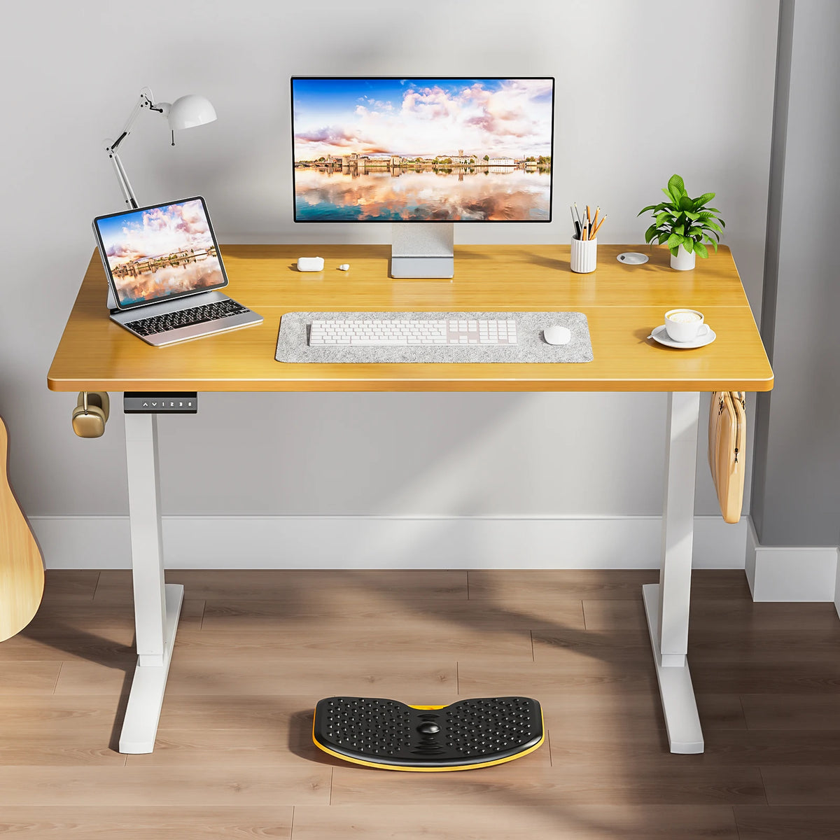 JHK Electric Adjustable Height Standing Computer Desk