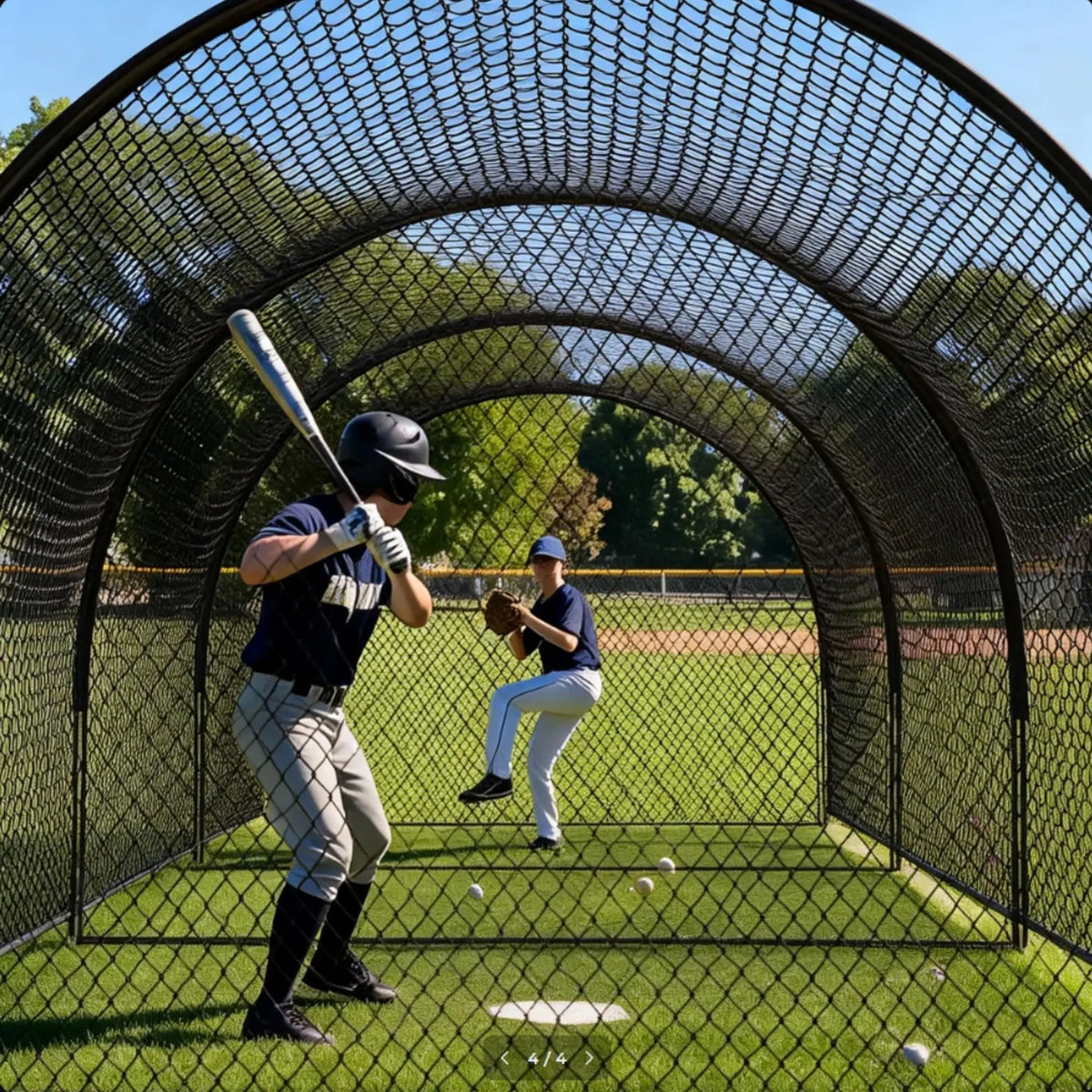 Durable Baseball Batting Cage With Frame And Training Netting
