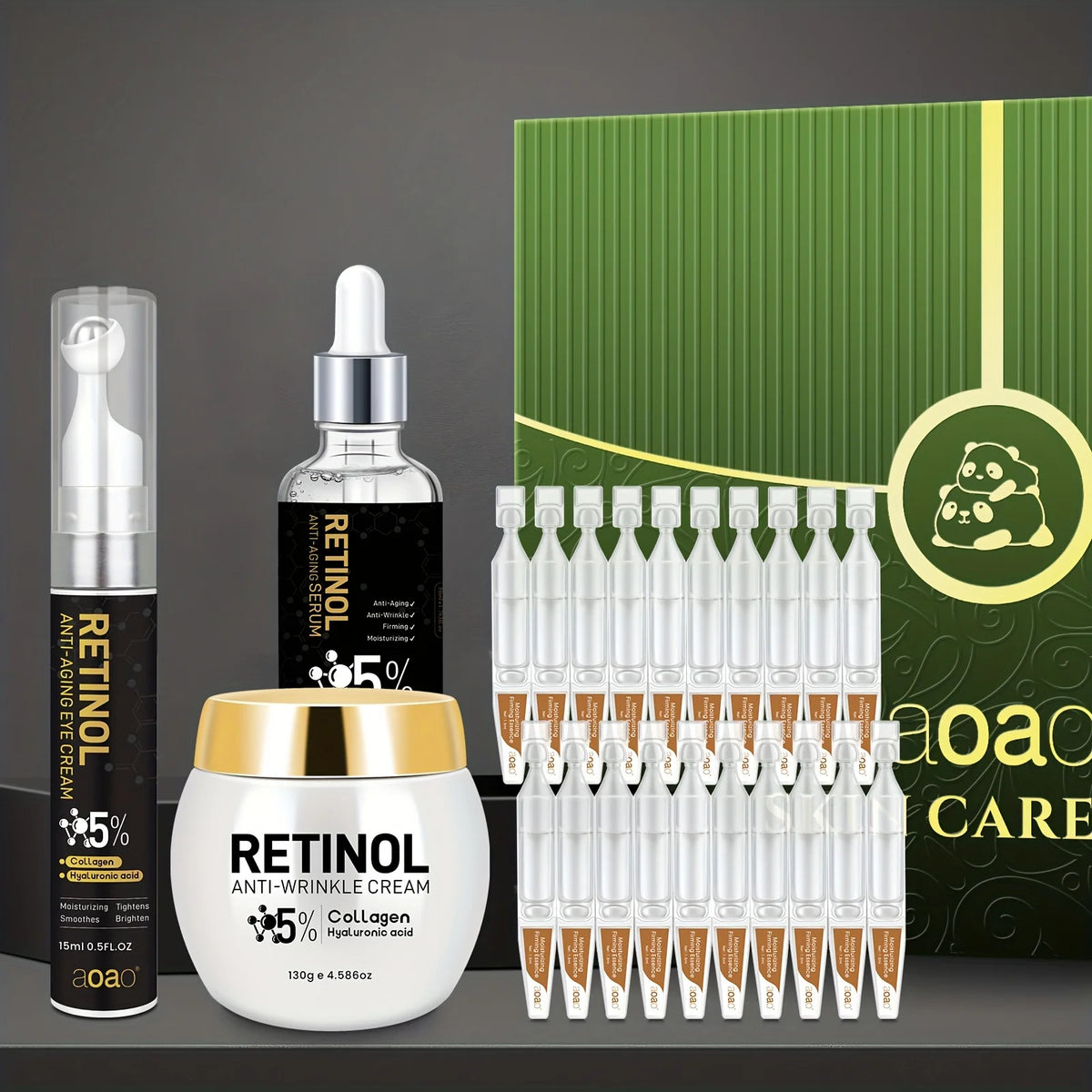 Aoao Men Retinol Deep Hydration Anti Wrinkle Skincare Kit