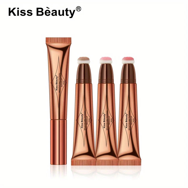 Liquid Powder Blusher And Contour Stick With Cushion Applicator