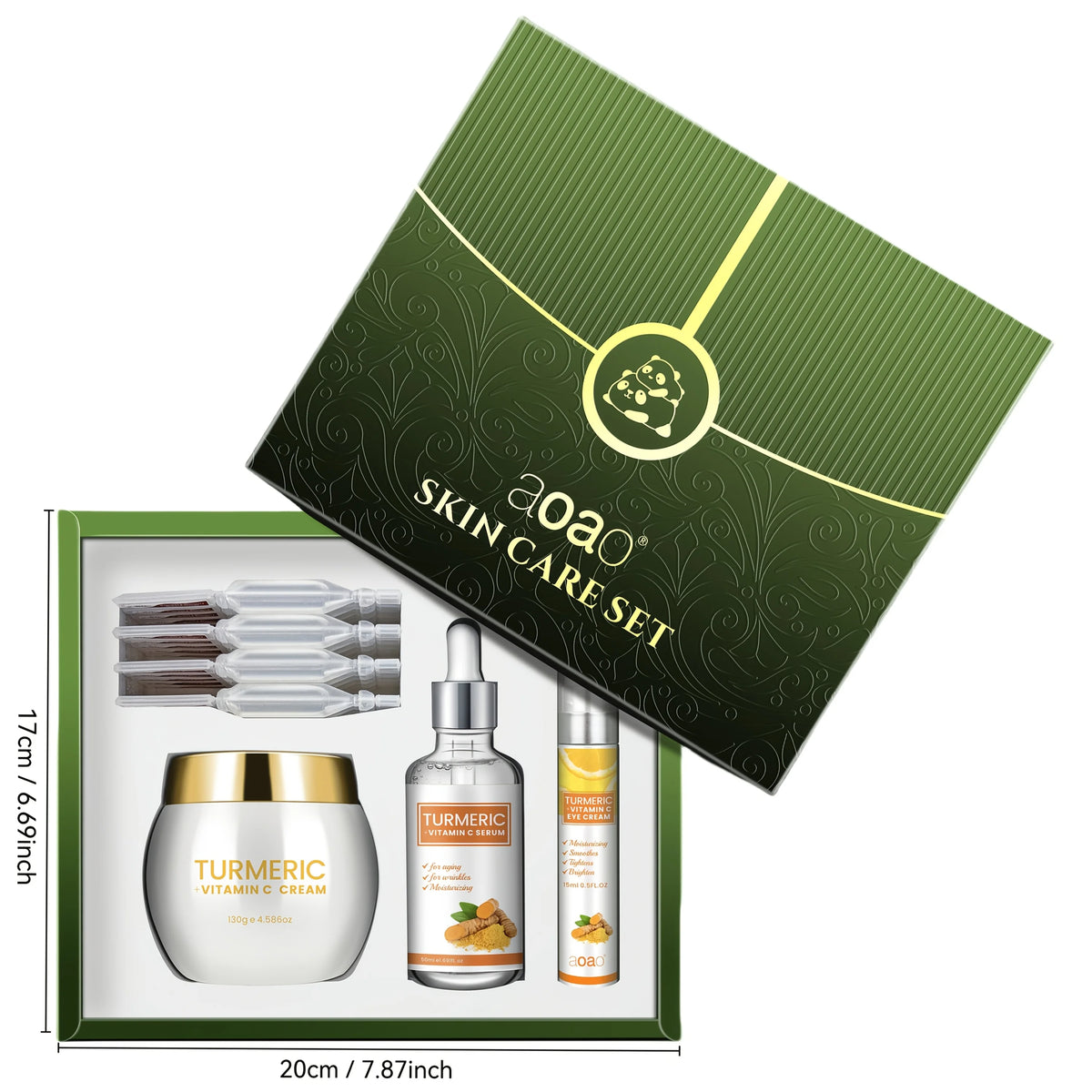 Aoao Turmeric Essence Cream Skincare Gift Set For Glowing Skin