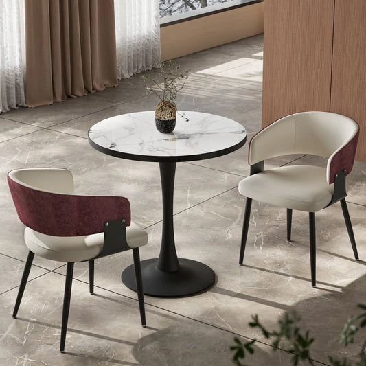 Luvodi Crocodile Textured Microfiber Leather Dining Chair