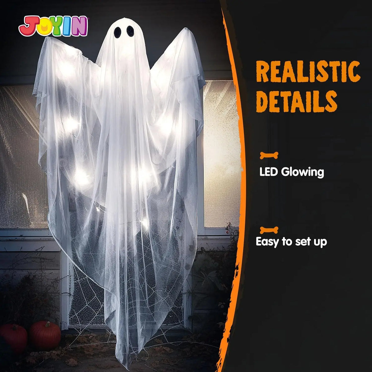 Halloween Hanging Glowing Ghost Decoration For Outdoor Indoor Use