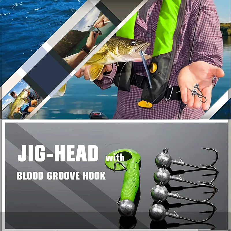 Round Ball Jig Head Fishing Hooks For Freshwater And Saltwater