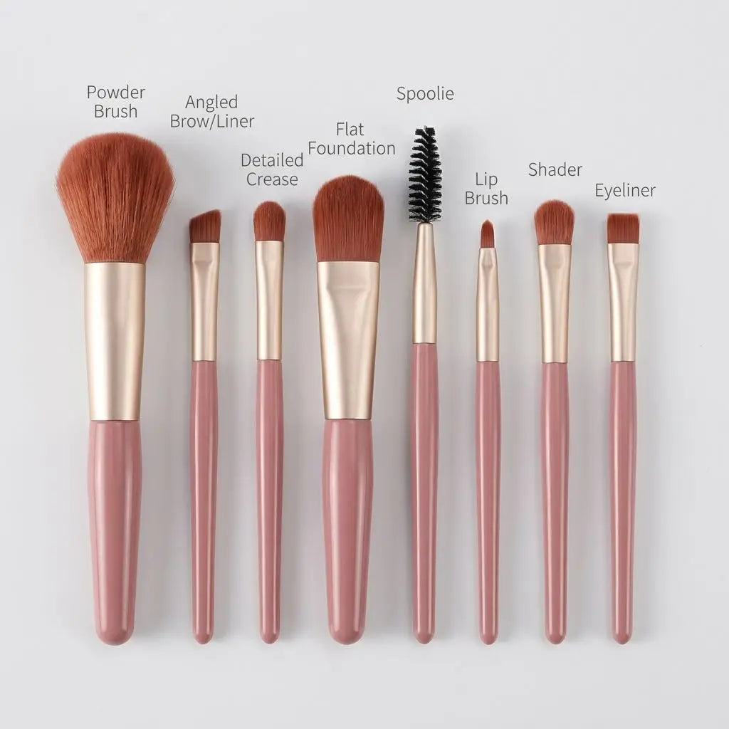 Yiganerjing Soft Makeup Brush Set With Synthetic Hair Bristles