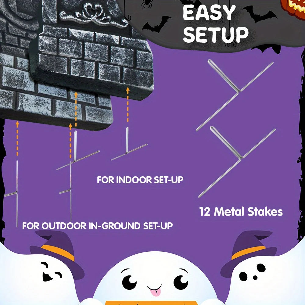 Halloween Foam Tombstones Outdoor Graveyard Decorations With Stakes